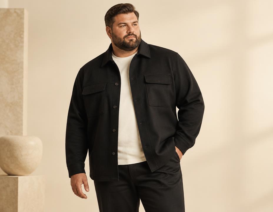 Jachetă Overshirt Negru